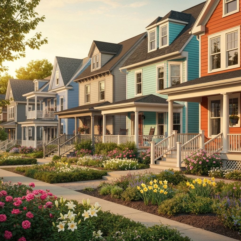 Charming neighborhood homes with front porches